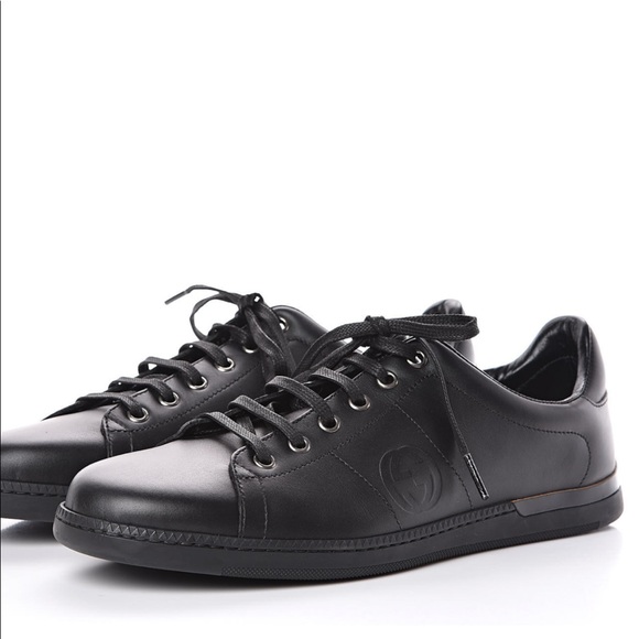 Gucci calfskin interlocking G womens sneakers. - Picture 3 of 5